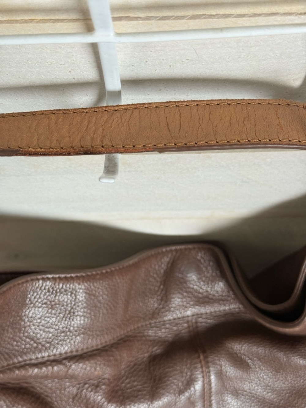 Tory Burch Brown Pebbled Leather Shoulder Bag - Picture 4 of 16